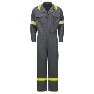 Men’s Two Tone High Visibility Workcoverall Hi Vis Waterproof Workwear Uniform with Anti Static Feature Safety Reflective