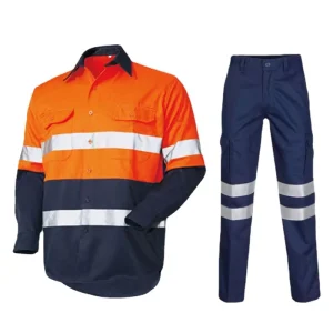 Men’s Two Tone High Visibility Workwear Uniform Hi Vis Waterproof Safety Reflective Clothing Cotton Work Suit