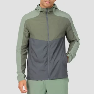 Men’s Two Tone Hooded Windbreaker Activewear for Running & Training Jacket for Men