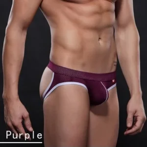 Men’s Underwear Men’s Low Waist Sexy Mesh Breathable Double T-Pants Jockstraps