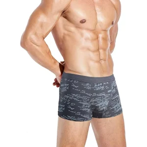 Men’s Underwear Soft Polyester Boxer Briefs Stretch Trunks Pack Custom for Men Quickly Dry Underwear Breathable Stretchable