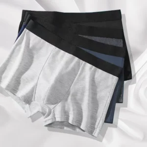 Men’s Underwear Solid Color Briefs Large Size Breathable Knitted Cross-border Exclusive Underwear