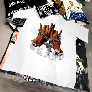 Men’s Urban Hip Hop T-Shirt Streetwear Crew Neck Short Sleeve 100% Cotton Casual Tee for Rap Culture & Daily Wear