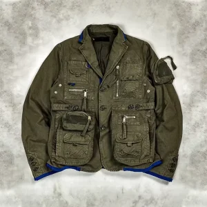 Men’s Vintage Denim Jacket Custom Plus Size Design with Multiple Pockets Winter Clothing