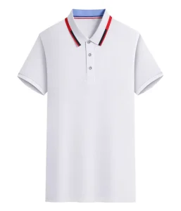 Men’s Vintage Short Color Block Shirt 100% Cotton Breathable Knitted 210g Fabric for Everyday Wear