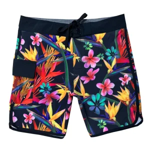 Men’s Vintage Style Quick Dry Boardshorts Mid-Waist Trunks With Drawstring Closure Pockets Printed Swimwear Pants for Gym Beach