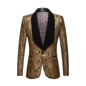 Men’s Wedding Suit 3 Pieces Turkey Design Jacquard Men’s Suits & Blazer