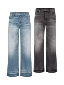 Men’s Wide Leg Jeans Vintage Washed Denim Pants OEM ODM Manufacturer Factory Price Straight Loose Fit Trousers