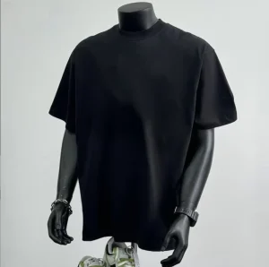 Men’s Wide Square Blank T Shirt Heavy Cotton T Shirt Oversized Black White Men’s T Shirt