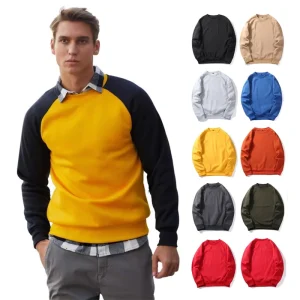 Men’s Winter Applique Custom Sublimation Polyester Hoodies Sweatshirt and Tshirt Round Crew Neck Embroidered Sweatshirt