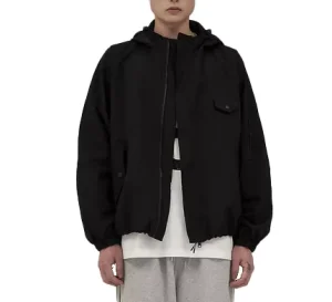 Men’s Winter Bomber Jacket with Zipper Short Thick White Street Style Plaid Lined Loose Lapel Cozy Outdoor Coat
