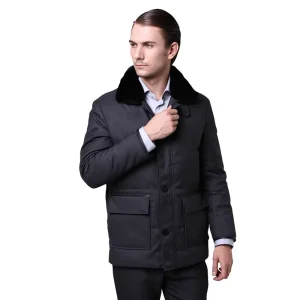 Men’s Winter Goose Down Overcoat Waterproof Plus Size