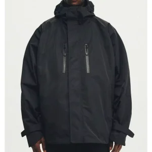 Men’s Winter Hardshell Jacket Waterproof Breathable Outdoor Gear Zipper Closure Casual Windproof Plus Size
