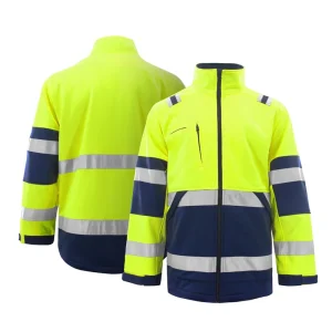 Men’s Winter Hi Vis Reflective Strip Polar Fleece Workwear Jacket