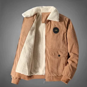 Men’s Winter Jackets Fleece Warm Thick Coat Fur Collar Autumn Outwear Casual Hip Hop Fashionable Style Plus Size 5XL Canvas