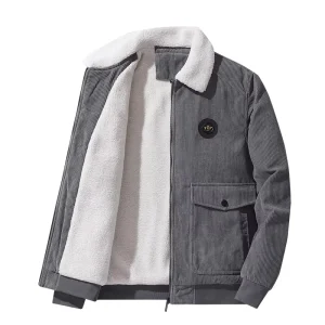 Men’s Winter Jackets Fleece Warm Thick Jacket Mens Fashion Fur Collar Coat Autumn Outwear Casual Plus Size 5XL Jackets for Men