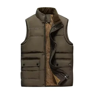 Men’s Winter Outdoor Camping Utility Vest Sleeveless Quick Dry Lightweight Breathable Polyester