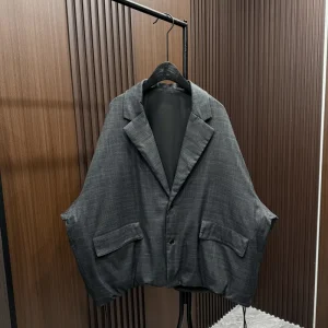 Men’s Winter Plaid Thick Down Jacket Profile Suit Jacket Niche American Casual Fashion