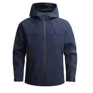 Men’s Winter Thin Long Woven Packable Hood Windproof Waterproof Polyester Varsity Jacket Outdoor Hiking Cycling