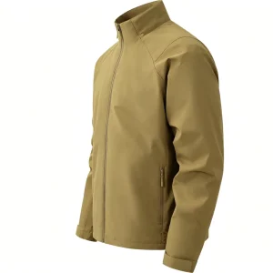 Men’s Winter Waterproof Windproof Woven Print Soft Shell Sports Jacket Turtleneck Hiking Custom Logo