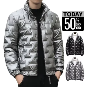 Mens Winter Work Jacket Custom Logo Heavy Duty Quilted Puffer Coat Outdoor Warm Cotton Polyester Down Filled Plain Workwear