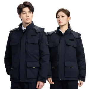 Men’s Winter Workwear Cold Protection Cotton Jacket Overcoat Labor Protective Suit Durable Padded Coat