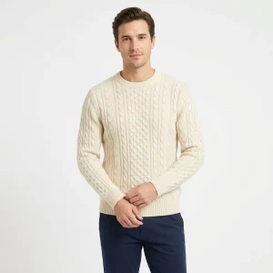 Men’s Wool Cashmere Winter Knitted Pullover Oversized Solid Color Breathable Anti-pilling Anti-wrinkle 500 Grams