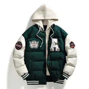 Men’s Wool Jacket for Winter Outdoor Casual Wear Hooded
