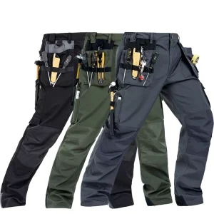 Men’s Work Pants Multi Pockets Workwear Trousers Industrial Uniform