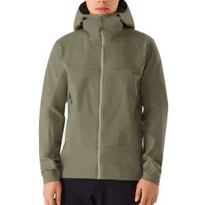 Men’s XL Custom Soft Shell Hooded Rain Jacket Waterproof Windproof Breathable Print Pattern Zipper for Outdoor Hiking Spring