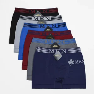 Men’s XL Neutral Color Boxer Briefs Mid Rise Seamless Trunk Underwear High Stretch Polyamide Fabric Underpants Solid