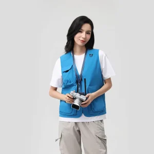 Men’s Zipper Vest Custom OEM Plus-Size Quick Drying Windproof Multi-Pocket for Fishing Travel Casual Outdoor in Spring