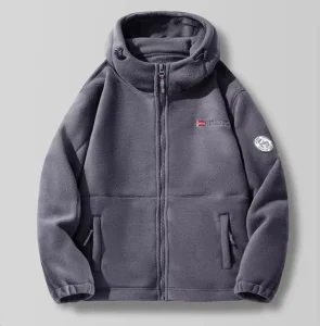 Men’s and Women’s Winter Polar Fleece Jackets Full Zipper Closure Design Thick Stylish Outdoor Casual Coats with Hooded