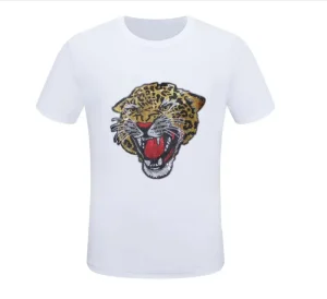 Men’s rhinestone t-shirt high-quality comfortable cotton Europe style streetwear designer t-shirts