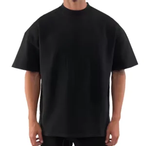 Men’s t Shirt 100% Cotton Custom logo Desgin Luxury Quality Rib O-neck Oversize Drop Shoulder Streetwear Blank T-shirt for Men