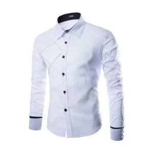 Mens’s Shirts Casual Slim Fit Stylish Long Sleeve Dress Shirts Fashion Business Basic Social Formal Male Shirts