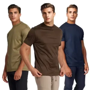 Mercerized Cotton T shirt Heavy Custom Logo Printed Men’s Premium Shine T shirt Men