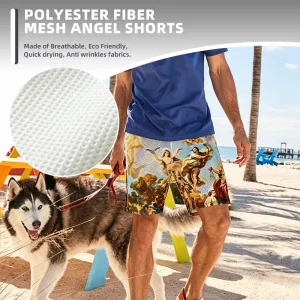 Mid Waist Gym Shorts Men Sublimation Travel Basketball Shorts Mesh Gym Shorts Breathable Training Shorts Athletic Summer Shorts