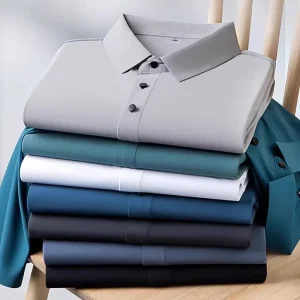 Mid to high end New Technology Customized Logo Light Luxury Mens Fashion Business Seamless Polo