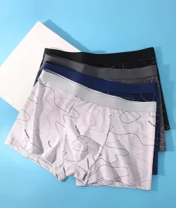 Milk Silk Men’s Knitted Boxer Shorts Breathable Quick Dry Eco-Friendly Mid-Rise Printed