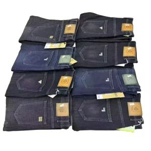 Model WQK015 Size 29 40 Cotton Long Pants Plus Size Stacked Boyfriend Men’s Denim Jeans With Pockets