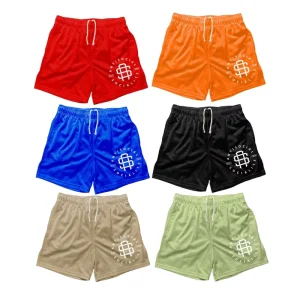 Multi Color Custom Gym Shorts High Quality Mesh Sublimated Casual Basketball Running 5 Inch Above Knee Breathable Men’s Shorts