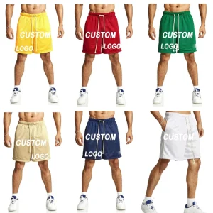 Multi Color Custom Gym Shorts High Quality Mesh Sublimated Casual Basketball Running 5 Inch Above Knee Breathable Men’s Shorts