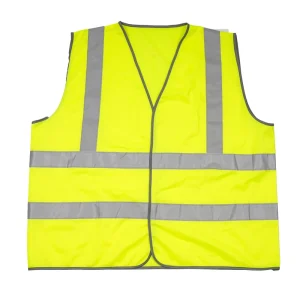 Multi Pocket Zipper Fluorescent Polyester CE Certified Men’s Safety Vest Reflective Construction Workwear