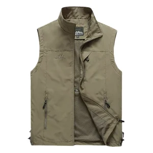 Multi-pocket Quick-drying Man Work Cargo Oversized Photographer Black Mesh Utility Windproof Outdoor Fishing Men’s Vest