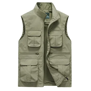 Multiple Pocket Elegant Jacket Vest With Logo Veste Blazers Camping Men’s Vests Waistcoats