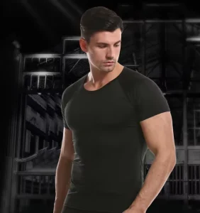 Muscle Men’s Sportswear Short Sleeve Athletic Knitted Printed Regular Fit Sport Compression T shirt Polyester Fitness Gym