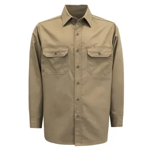 NFPA 2112 HRC 2 Cotton Long Sleeve Flame Retardant Workwear Anti Static Fire Resistant FR Safety Clothing