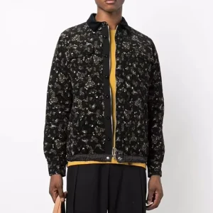 New Arrival Cotton Polyester Fiber Single Button Zipper Printing Casual Corduroy Turn Down Collar Coat Men Jacket