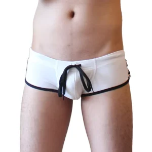 New Arrival Fashionable String Closure Men’S Fitness Swimwear Classic White Swim Briefs for Man Mens Underwear Sexy